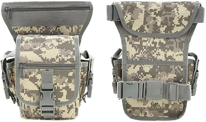 Waterproof Military Tactical Drop Leg Pouch Bag for Men Type B Cross Over Leg Rig Outdoor Bike Cycling Hiking Thigh Bag