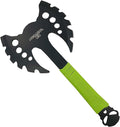 Medieval Depot Recon Double Headed Throwing Axe (Black/Green) - Stainless Steel Nylon Grip Sheath (13.5)
