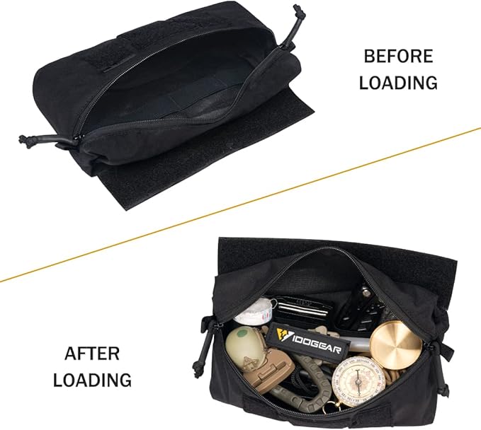 IDOGEAR Tactical Drop Pouch with Hook and Loop for JPC CPC AVS Vest Utility Tool Pouch Fanny Pack