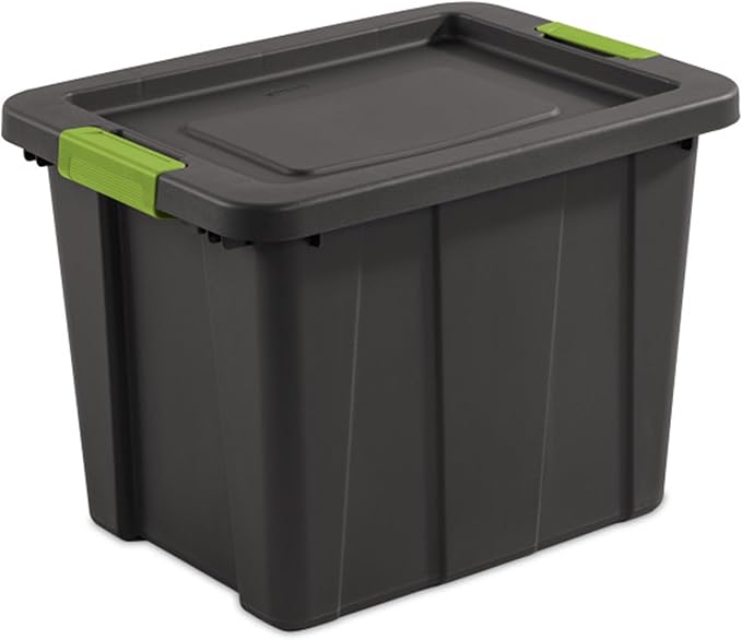 Sterilite 12-Pack Storage Bins with Lids Heavy Duty Totes Tuff1 18 Gallon Flat Gray