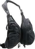 LA Police Gear Tactical Chest Pack Attachment Vest Pocket Storage System Backpack Chest Pockets - Black