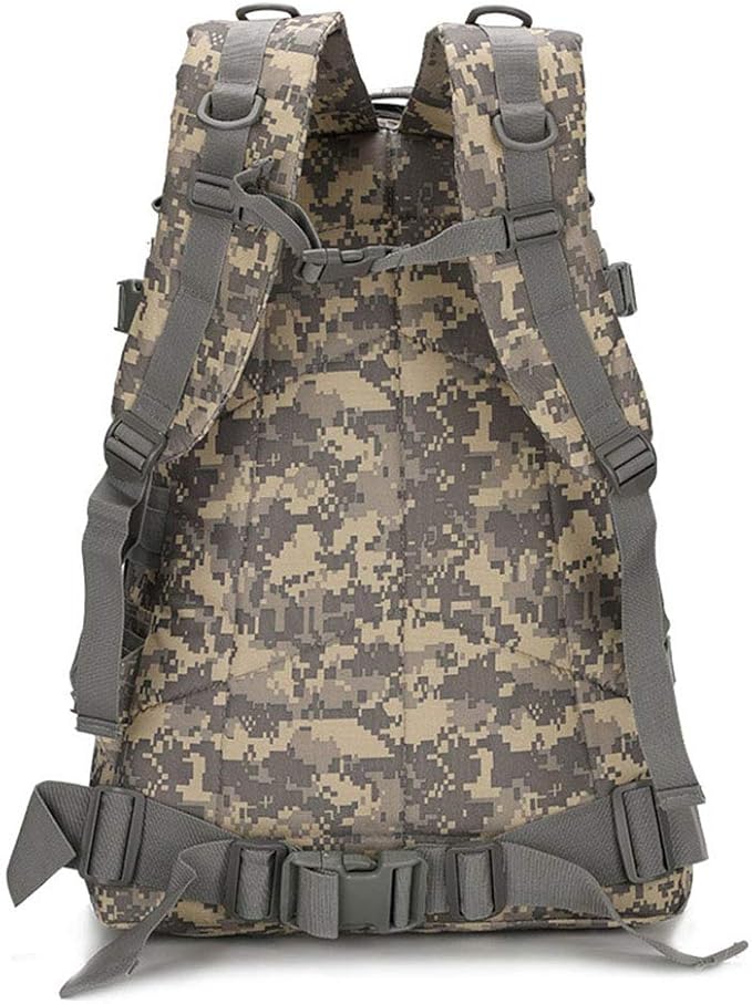 Outdoor Sports Pack Hiking Bag Tactical Rucksack Camo Knapsack Combat Camouflage Tactical 45L Molle Backpack