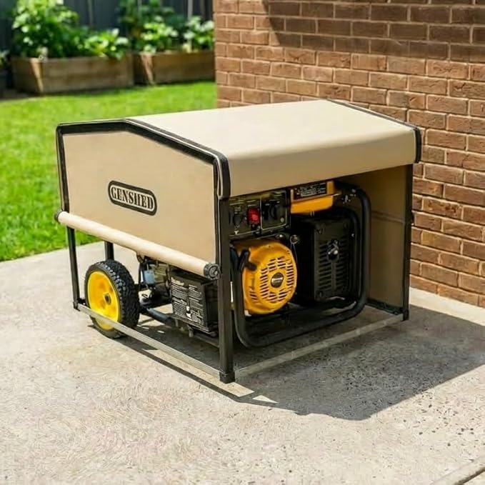 Generator Shed - Combining Generator Covers While Running &amp Generator Covers for Outside Storage into one. A Compact Generator Running Cover &amp Enclosure Built On Steel Frame (GCM)