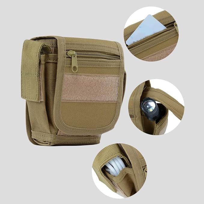 Multipurpose Tactical Waist Belt Bag Compact EDC Tool Pouch Bag Mini Utility Pouch Gadget Pocket