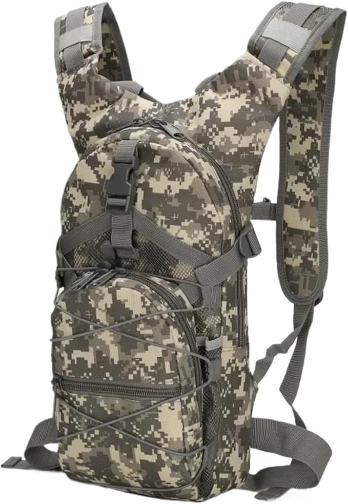 Compatible For 15L Tactical Backpack Hiking Bicycle Backpacks Outdoor Sports Cycling Climbing Camping Bag(ACU digital)