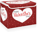 CaTaKu Large Fabric Storage Bins With LidsValentine's Day Hearts Storage Boxes With Handles for Organizing Clothes Collapsible Storage Cube Bins Baskets for Shelves