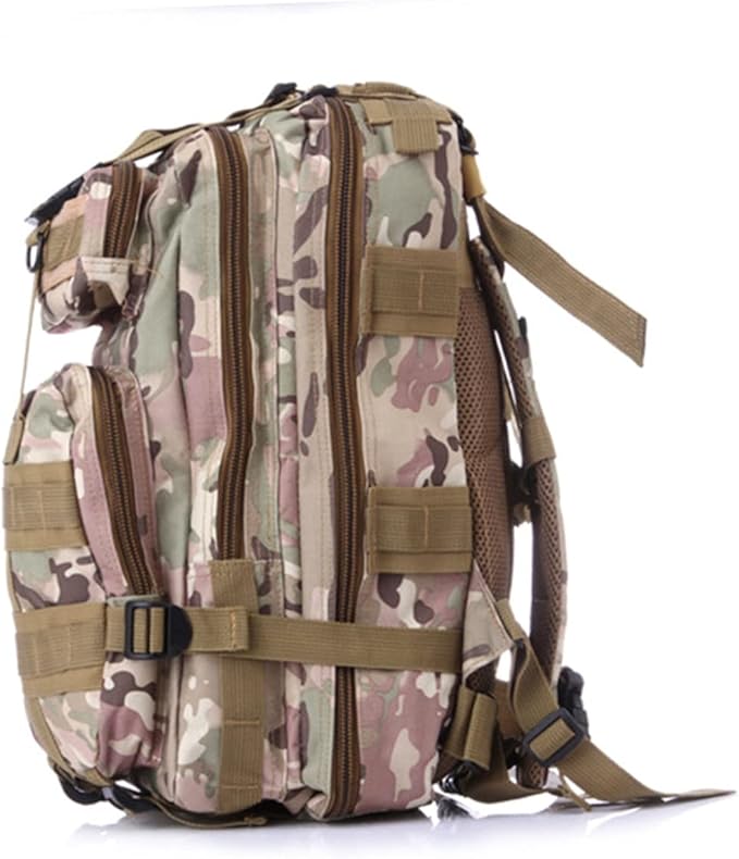 Kisangel Small Camo Backpack Rucksack for Men Hiking Bag Lightweight Pockets Compartments