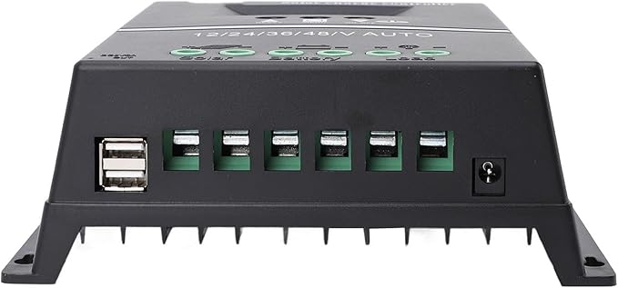 MPPT Solar Controller Backlight LCD Display Clock Solar Panel Regulator 100V7 Working Modes 12V 24V 36V 48V Adaptive Dual USB 5V Charging Ports 60A 80A 100A 200A (200A)