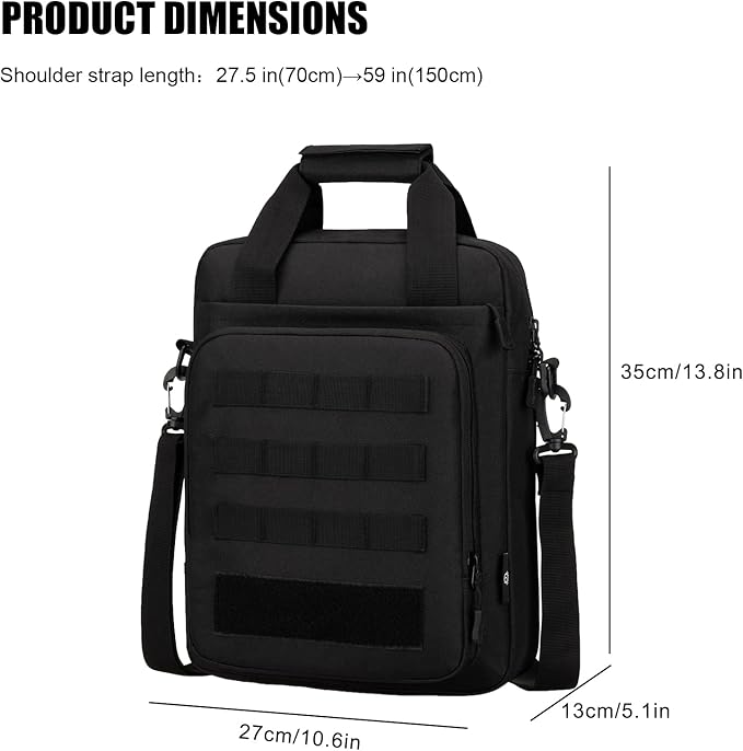ZHIERNA Tactical Sling Crossbody Backpack + Tactical Briefcase Messenger Bag