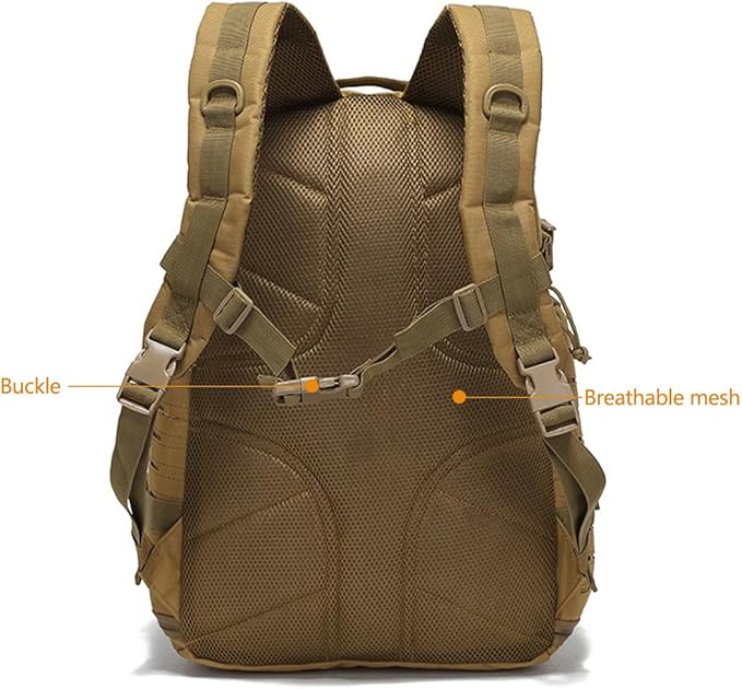 Military Tactical Backpack For Men Molle Daypack 3 Day Bug Out Bag Hiking Rucksack Assault Bag (Military Green)