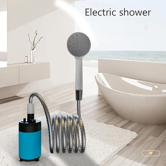 Shower HeadPortable Shower Camping Outdoor Shower Handheld Electric Shower Battery Powered Compact Handheld Rechargeable Camping Showerhead