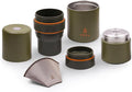 VSSL - Nest Pour Over Coffee Kit | Coffee Maker for Camping | All-In-One Travel Pour Over | Transportable Dripper Two 10oz Stainless Steel Travel Mugs | Compact Storage &amp Adventure Ready | Deep M