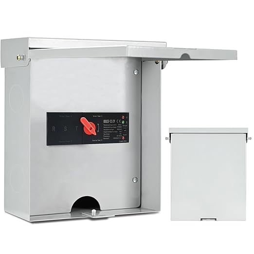 Automatic Transfer Switch 125 Amp 3 Pole Auto Transfer Switch for Home Generator 120/240-Volt 30000W Stronger Stability for Outdoor and Indoor with Ground General 60HZ