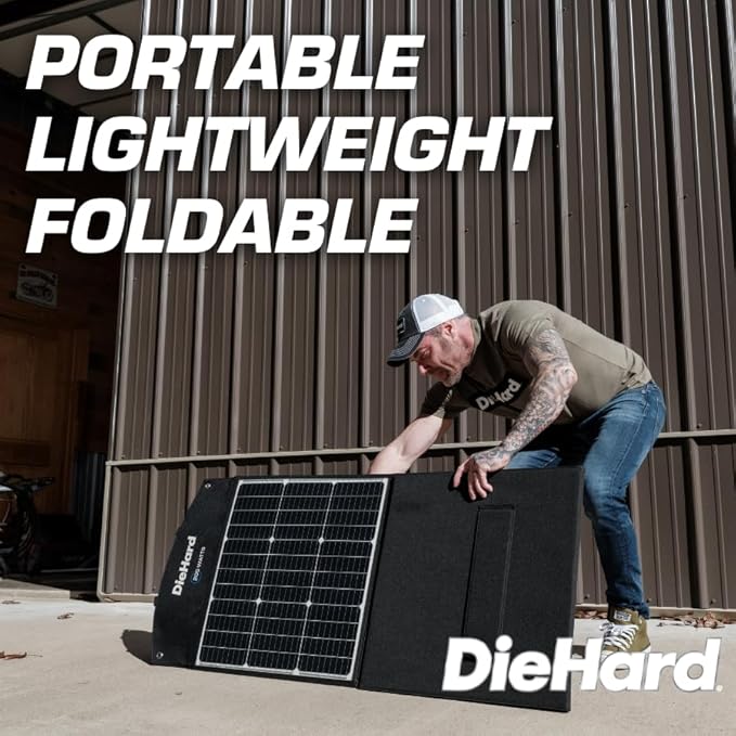 DieHard Solar Panel 200-Watt Foldable Flexible Lightweight Portable - Designed for use with DieHard Portable Power Stations