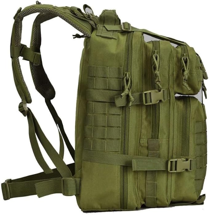 REEBOW GEAR Military Tactical Backpack for Men Large 34L Army 3 Day Assault Pack Molle Bag Backpacks (34L Army Green)