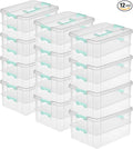 STERILITE Convenient Home 2-Tier Layer Stack Carry Storage Box Clear 12-Pack 12 X 1