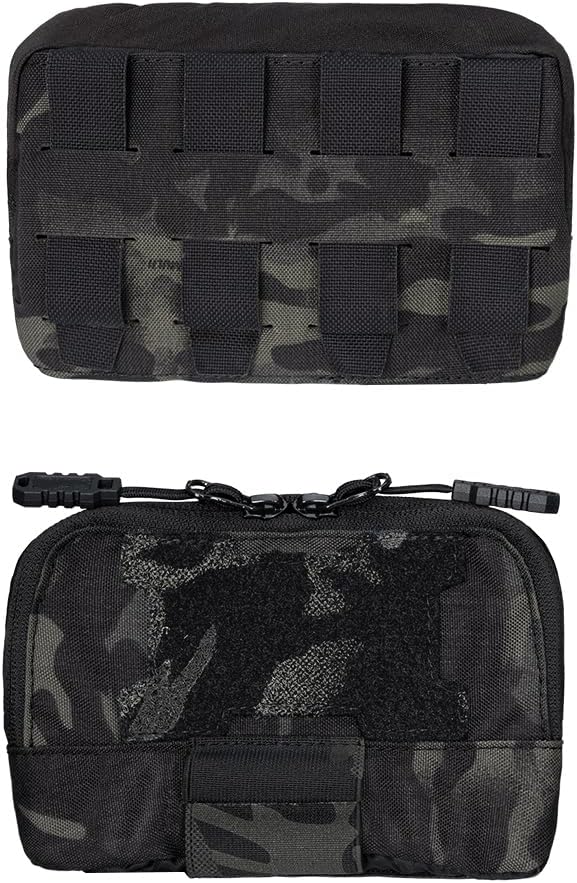 Tactical MOLLE Admin Panel Pouch Small Chest Pouch for Tactical Bag JPC2.0 AVS CPC with MOLLE System 500D Nylon