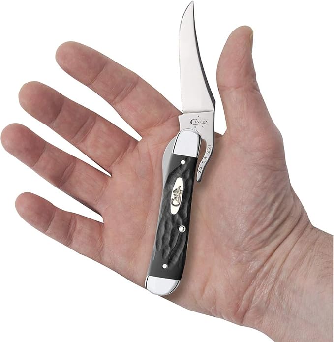 Case XX WR Pocket Knife Rough Black Jigged Synthetic Russlock Item #18224 - (61953L SS) - Length Closed: 4 1/4 Inches …