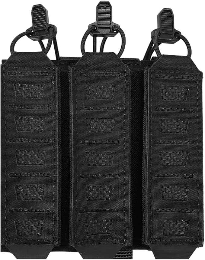SINAIRSOFT Tactical Triple MP5 Mag Pouch Quick Pull Pistol Magazine Bag for Outdoor Vest Molle/Platform MP5 Pouch Holster