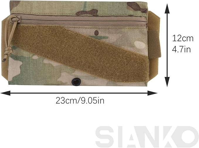 Tactical Vest Extension Small BagEDC Tool Admin Medical Emergency Storage Pouchfor Military Outdoor Airsoft Paintball Hunting