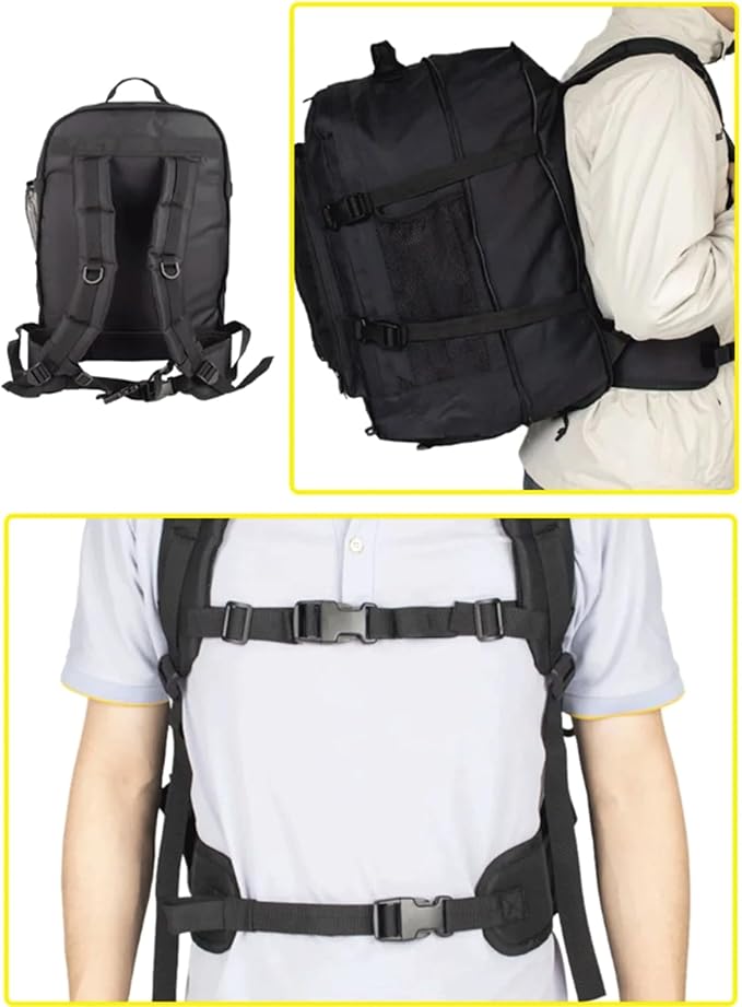 Large Expandable Tactical Backpack for Men Military Backpacks 40-64L 3 Day Assault Pack Molle Bag For Outdoor Adventures Car Travel Backpacks Black