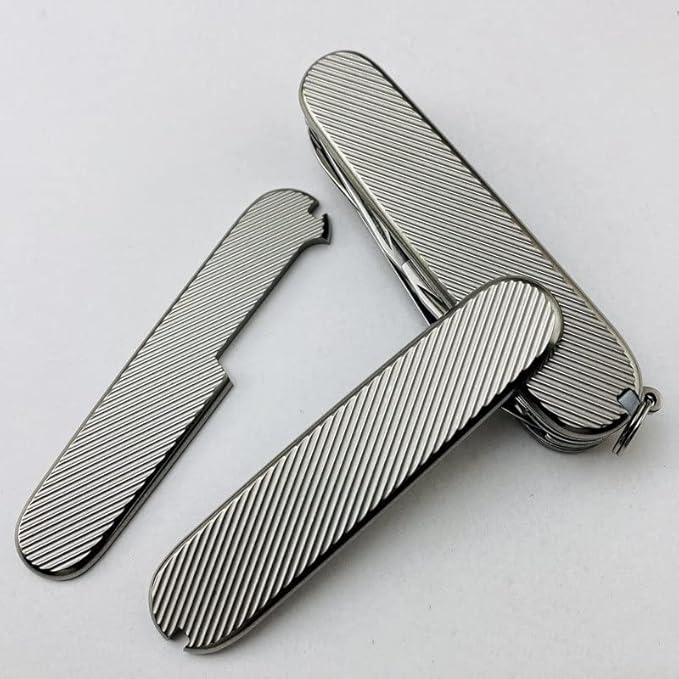 1 Pair Titanium Scales Fits for 91MM Slip Resistant CNC Handle Patch DIY Replacement Accessory
