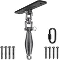 Dolibest Hanging Kits Hammock Chair Hardware Heavy Duty Swing Hanger with Spring (6MM) for Indoor Outdoor Playground Hanging Chair Hammock Chair Punching Bags 4 Screws 4 Expansion Screws