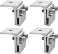 4Pcs Solar Panel Mounting Standing Seam Clamp Aluminum Roof Mount Bracket Pre-Assembled Standing Seam Roof Clamp For Solar Panel Mounting Bracket Hardware For Rooftop Photovoltaic Installation