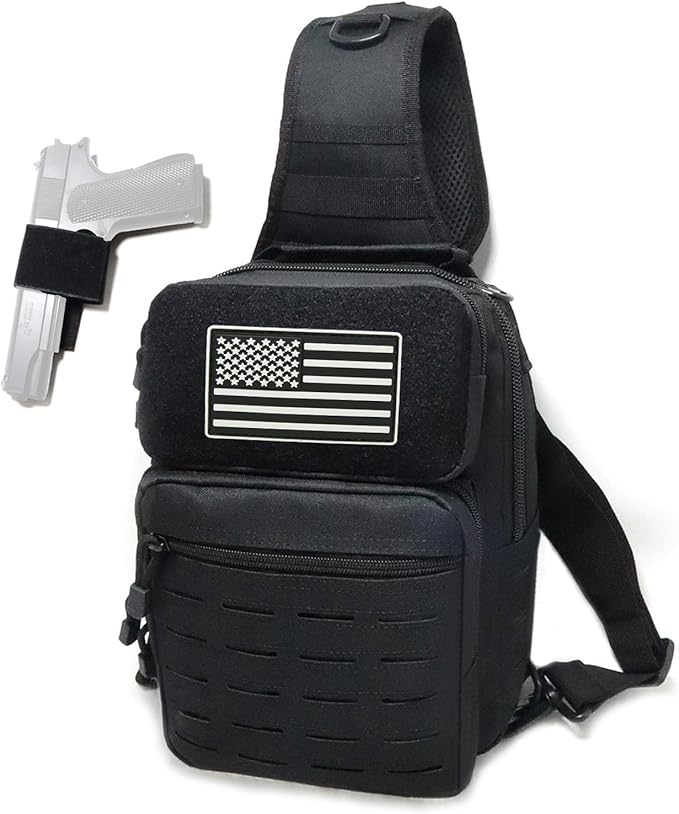 Tactical Sling Bag Backpack for Men Molle Shoulder Bag Pack Daypack Backpack for Hunting Hiking Traveling Camping