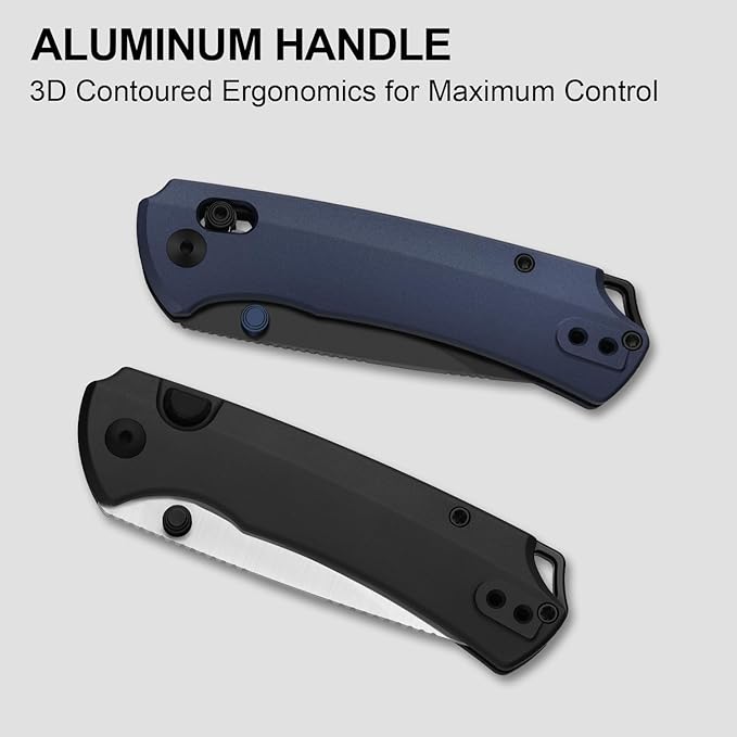 Kizer T1 BD EDC Pocket Knife 3.2 Elmax Steel Drop Point Folding Knives with Aluminum Handle Thumb Stud Opener Button Liner Lock Folding Knife with Satin Finish for Camping Hiking Ki3490.2BDA1