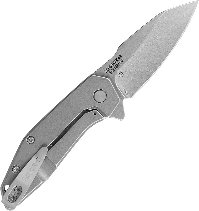 Kershaw Blur S30V Pocket Knife 3.4 Inch CPM S30V Stainless Steel Recurve Plain Edge Blade EDC with Assisted Opening USA Made Reversible Pocketclip Everyday Carry Pocket Knife for Men and Women