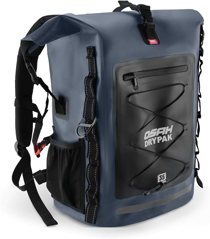 OSAH DRYPAK Waterproof Backpack Dry Bag 35L/55L/85L – Heavy Duty Roll-Top Hiking Backpack Sack Keeps Gear Dry for Travel Kayaking Boating Camping Rafting and Fishing