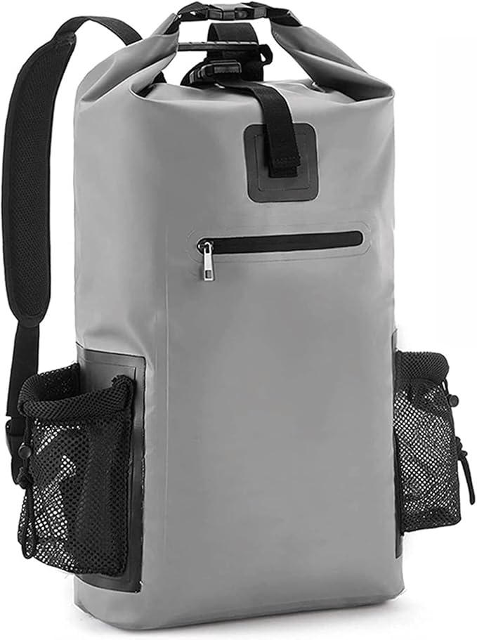 Outdoor Dry Sack/Floating Waterproof Bag Floating Lightweight Dry Bag Large Capacity Sports Backpack Dry Bags for Boating (Color : Gray)