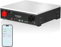 51.2V 100Ah LiFePO4 Battery with 5.12kWh Capacity Support Wi-Fi App Monitoring CAN/RS485 Communication 6000+ Cycles Max 5.12kW Power Perfect for Off-Grid Solar Backup Power