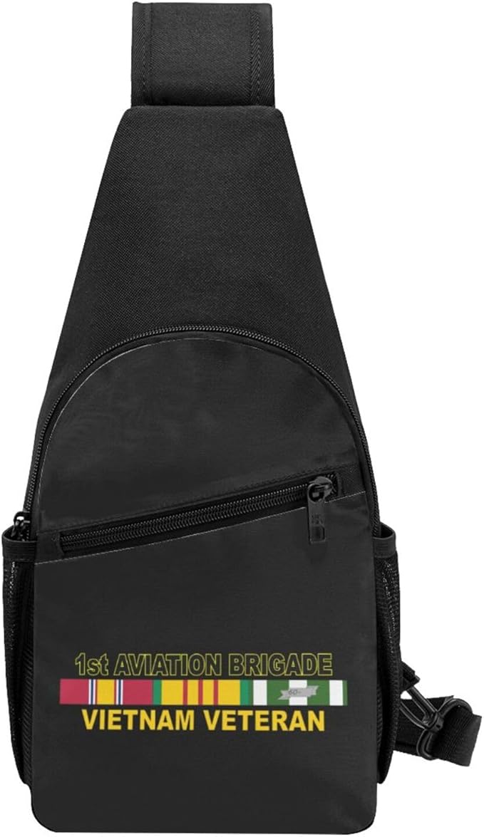 US Army 1st Aviation Brigade Vietnam Veteran Chest Pack Leisure Shoulder Crossbody Chest Bag