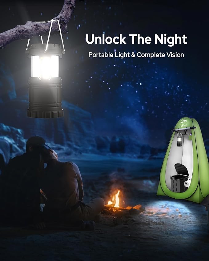 Portable Toilet Kit Camping Toilet with Pop-Up Privacy Tent and Poo Gel Toilet Bags Washable Portable Outdoor Showers Changing Rooms