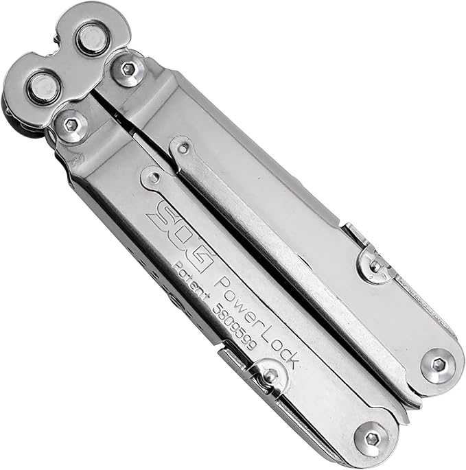 SOG Powerlock Heavy Duty 18 Multitool Pliers with Ballistic Nylon Sheath (Satin)