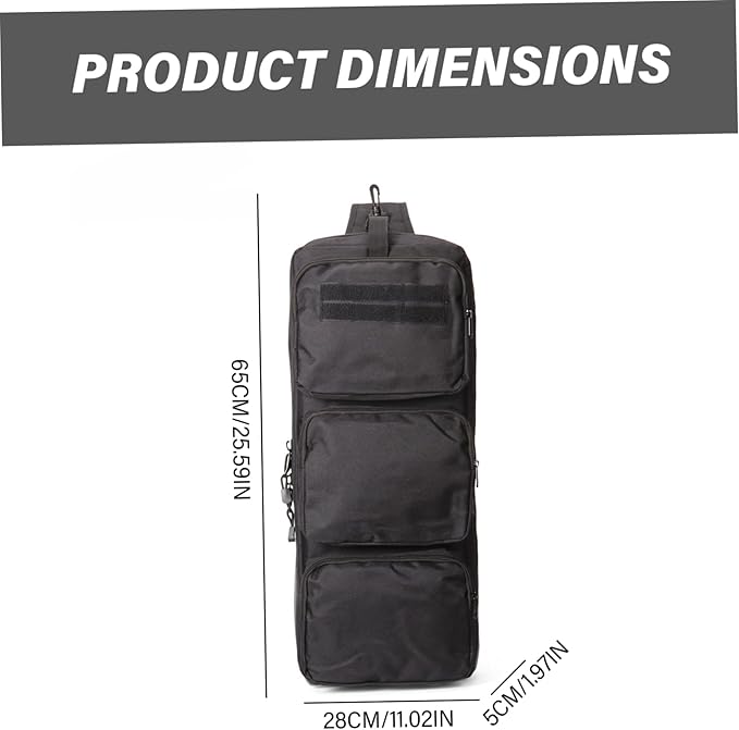 Rifle Backpack Foldable Rifle Bag Portable Zipper Sling Bag for Men Lightweight Nylon Backpack with Adjustable Strap Army for Outdoor Hunting