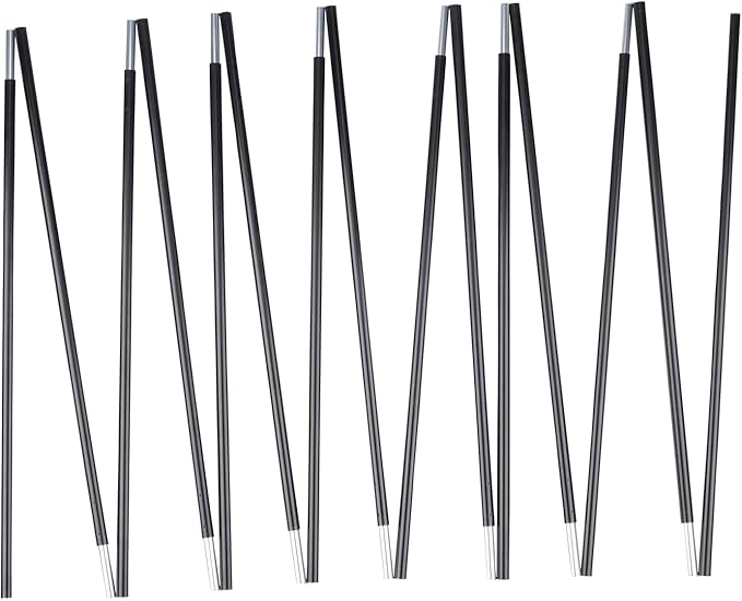Aluminum Tent Poles Replacement Black Pre-Assembled Tent Pole 7001 T6 Heated Camping Tent Rod