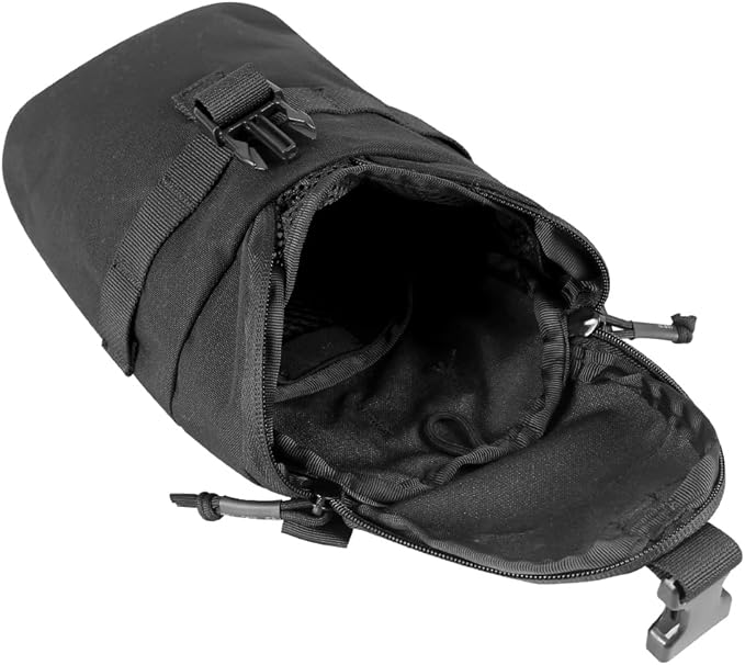 Tactical Molle Pouch Waterproof Backpack Attachment Pouches Gadget Storage Bag with Back Webbing &amp Bottom Drain Hole for Hiking Camping Fishing