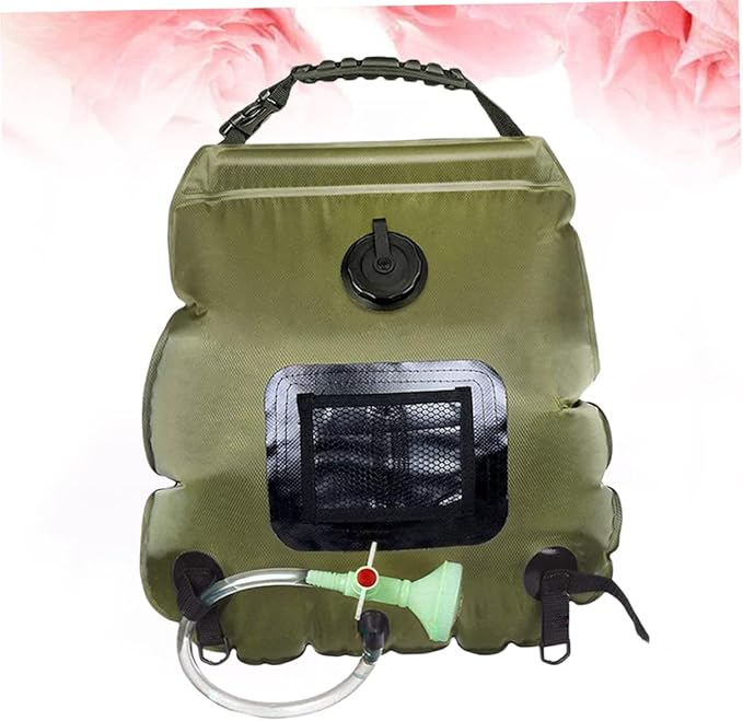 Camping Shower Bag with Temperature Display Solar Shower Bag for Hiking Travel