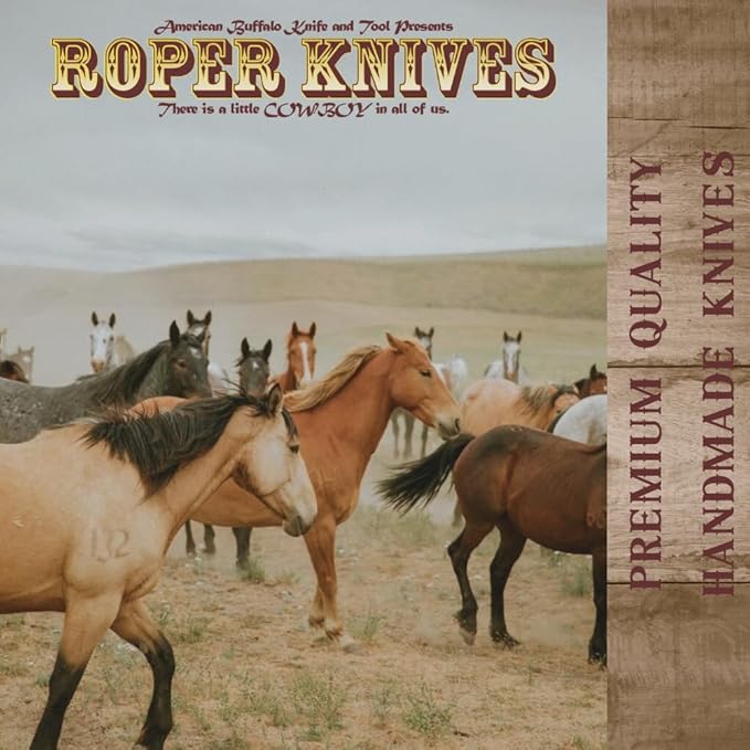 Roper Knives Tobacco Stockman Knife - 3 1065 Carbon Blades - Compact Durable Strong - Clip Spey and Sheepsfoot