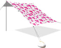 Beach Canopy with Windproof Ropes &amp Sandbags Beach Tent Sun Shade Sun Shelter for Camping Trips Fishing Backyard Fun or Picnics Heart