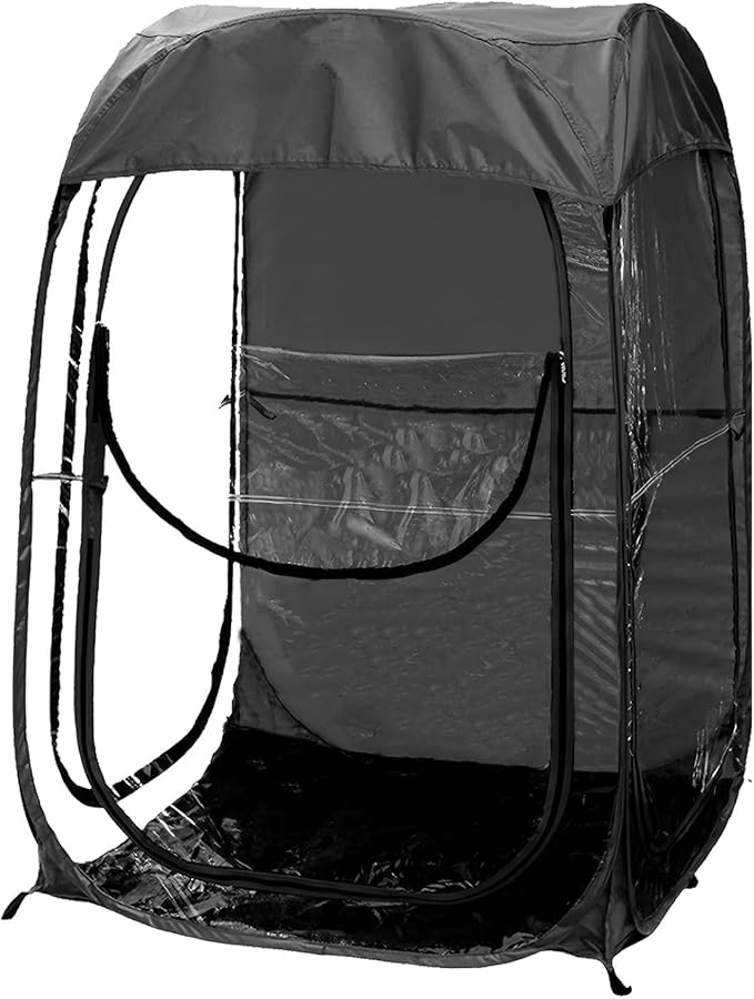 Donext Portable Sports Tent Instant Shelter Lightweight Waterproof Outdoor Camping Tent Compact Carry Bag for Wind Rain Protection Black