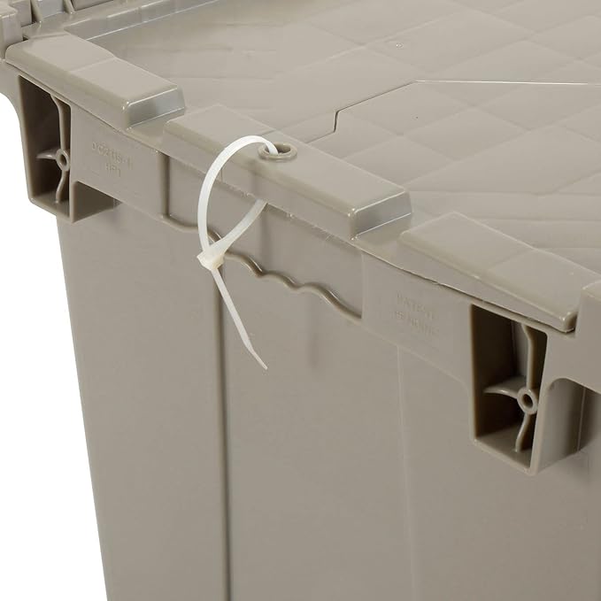Global Industrial Distribution Container With Hinged Lid 21-7/8x15-1/4x17-1/4 Gray