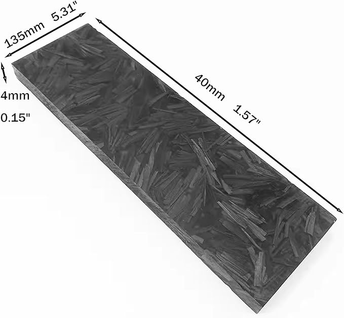 DIY Resin Knife Handle Blank Material Forged Carbon Green Luminous Marble Texture(2pcs)