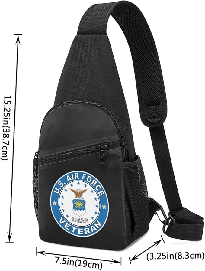 US Air Force Veteran Chest Pack Leisure Shoulder Crossbody Chest Bag