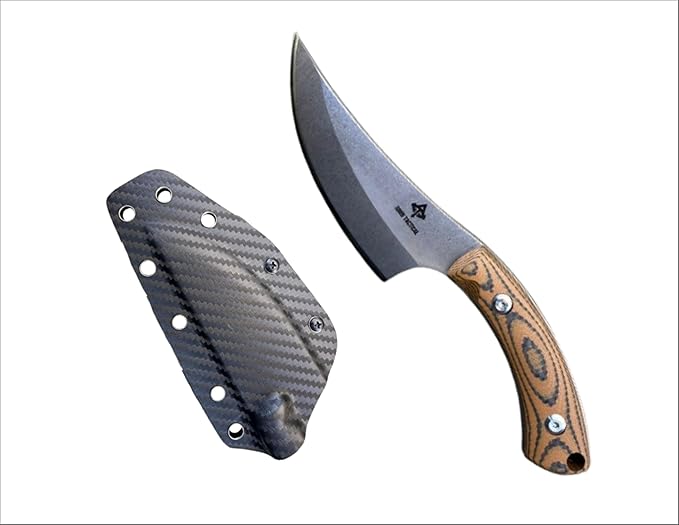 Fixed Blade Knife Carbonfiber &amp G10 Scales EDC With Kydex SheathIdeal for Skinning Survival Camping Hunting &amp Outdoor Tactical Pocket Knives For Outdoors (AT_007)