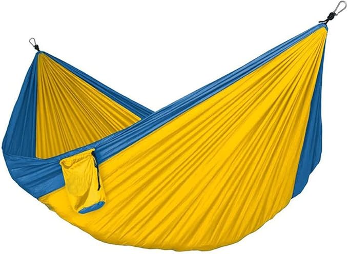 Portable Hammock Hammock Double &amp Single Portable Hammock Lightweight Nylon Parachute Hammocks Camping Accessories Gear for Backpacking Beach (Color : B/Double)