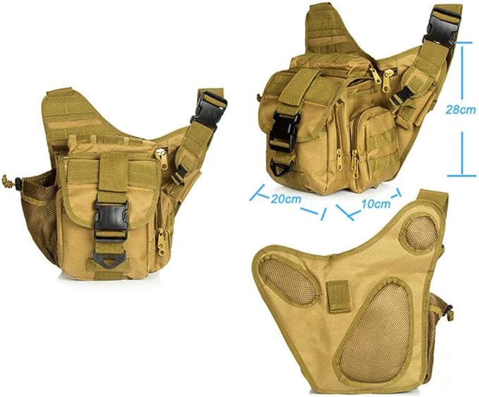 Sunnystacticalgear Outdoor Sports Hiking Sling Bag Shoulder Gear Pack Chest Range Bag Molle Camouflage Tactical Versipack - 3 Color Desert